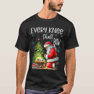 Camiseta Todo Joelho Se Dobrará Palhaço Santa Bebê Jesus