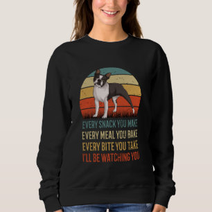 Camiseta Todo Lanche Que Você Faz Amantes de Cães Boston Te