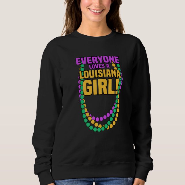 Camiseta Todo mundo ama a garota da Louisiana, Miçanga de g (Frente)