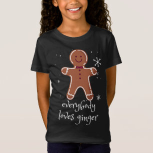 Camiseta Todo mundo ama Ginger Natal Gingerbird Man D