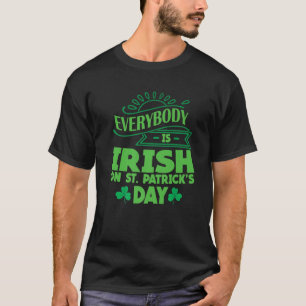 Camiseta Todo mundo é irlandês na Rua. Dia de Patrick, Ru