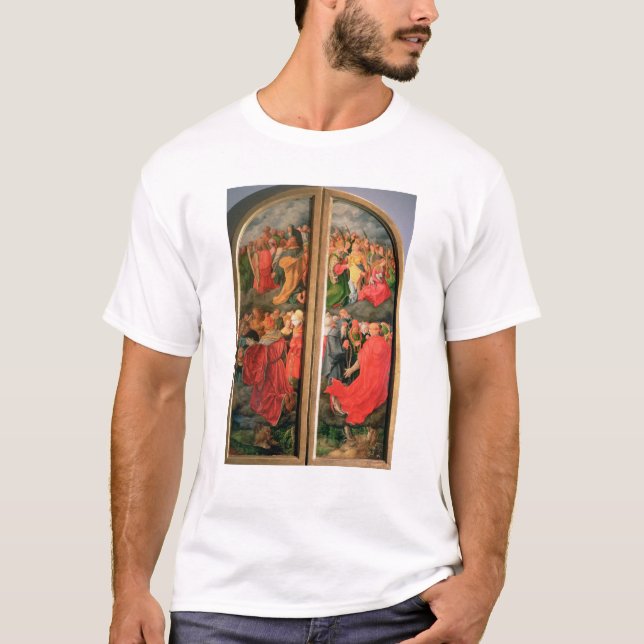 Camiseta Todo o altarpiece do dia de santos (Frente)
