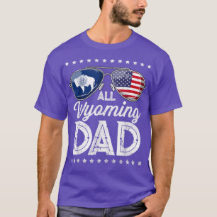 Camiseta Todo O Dia de os pais Americano Wyoming 4 De Julho