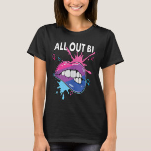 Camiseta Todo o Orgulho Bissexual do Arco-Íris da Bandeira