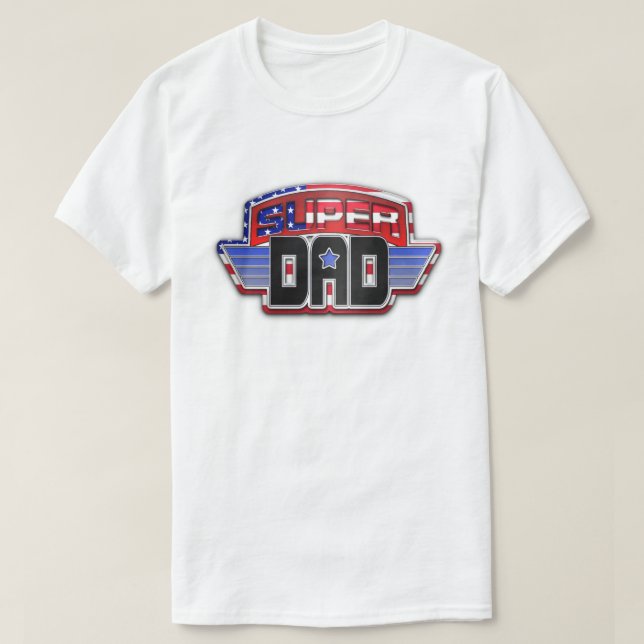 Camiseta Todo o pai super americano (Frente do Design)