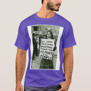 Camiseta Todo o poder no sinal de protesto do Pessoas Vinta