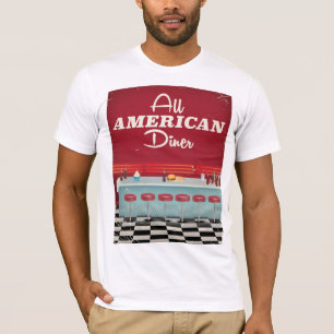 Camiseta Todo o poster retro do comensal americano