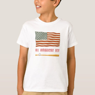 Camiseta Todo o T americano da bandeira do menino