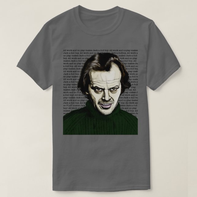 Camiseta Todo o trabalho do Duro e sem reprodução (Frente do Design)