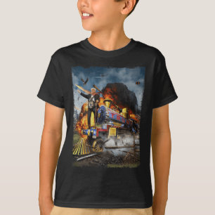 Camiseta Todos A Bordo Do Comboio Engraçado Donald Trump 20