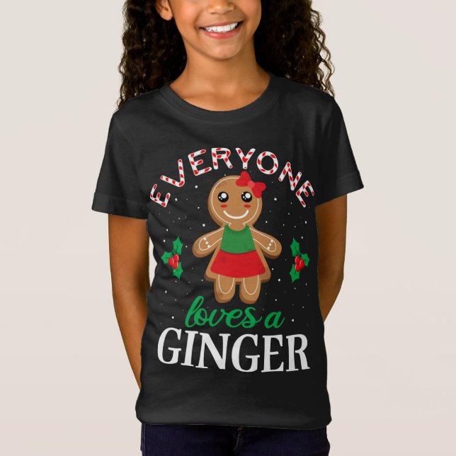 Camiseta Todos Adoram Roupa Ginger Cookie, Gi Natal (Frente)