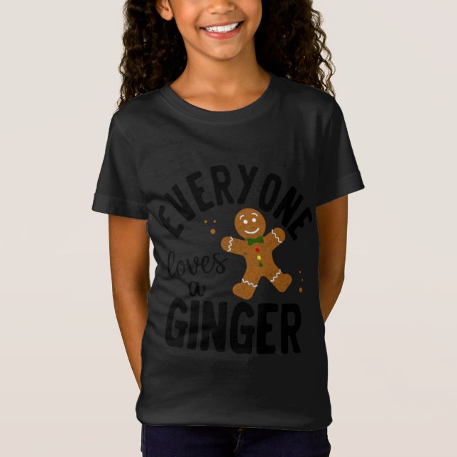 Camiseta Todos Adoram Um Pão Gengibre De Gengibre De Natal (Frente)