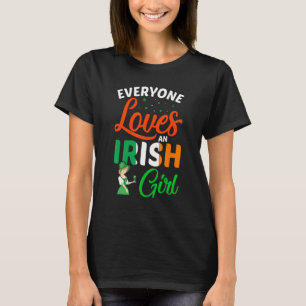 Camiseta Todos Adoram Uma Rapariga Irlandesa Mulheres Patri