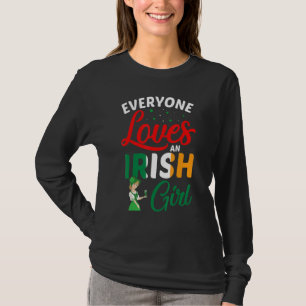 Camiseta Todos Adoram Uma Rapariga Irlandesa Mulheres Patri