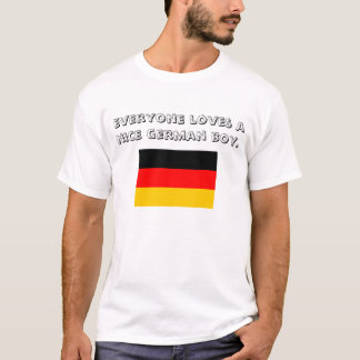 Camiseta todos ama um menino alemão agradável