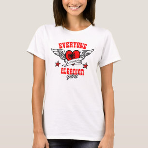 Camiseta Todos ama uma menina albanesa