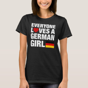 Camiseta Todos ama uma menina alemão