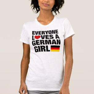 Camiseta Todos ama uma menina alemão