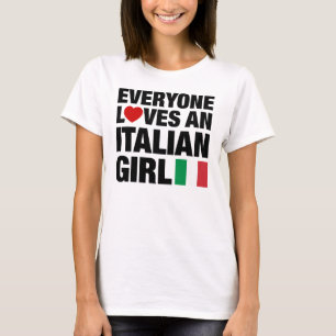 Camiseta Todos ama uma menina italiana