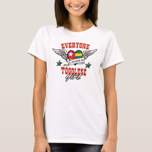 Camiseta Todos ama uma menina togolesa
