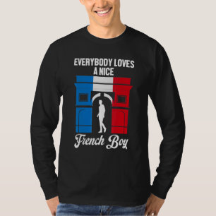 Camiseta Todos Amam o Bonito Namorado Francês França