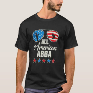 Camiseta Todos Americanos Pescando Abba 4 de Julho Bandeira