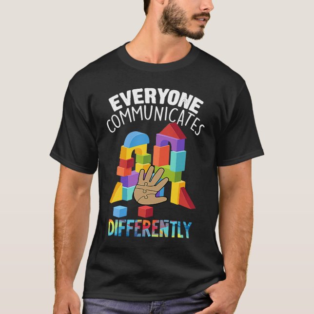 Camiseta Todos Comunicam de Maneira Diferente Autismo Espec (Frente)