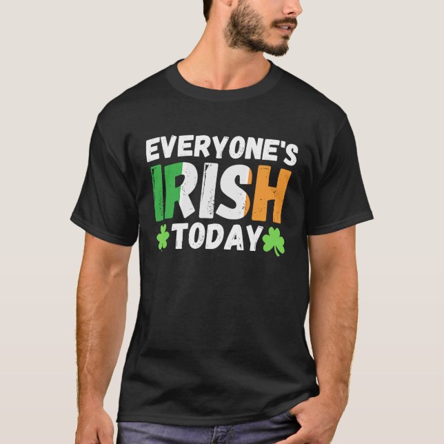 Camiseta Todos estão irlandeses hoje, Dia de São Patrício d (Frente)