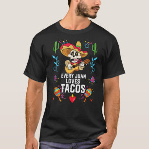 Camiseta Todos Juan Adoram Tacos Taco Comem Comida mexicana