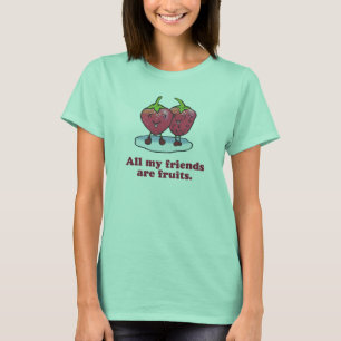 CAMISETA TODOS MEUS AMIGOS SÃO FRUTAS