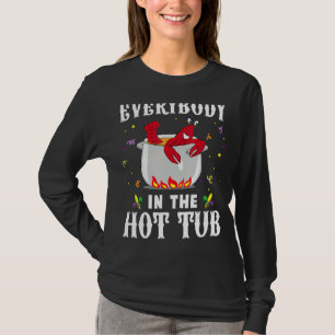 Camiseta Todos Na Tubo Quente Mardi Gras Crawfish Cajun