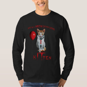 Camiseta Todos Nós Amamos Gatinho-Palhaço Gatinho Feliz Hal