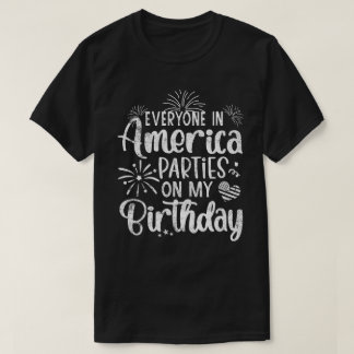 Camiseta Todos nos Estados Unidos no meu aniversário