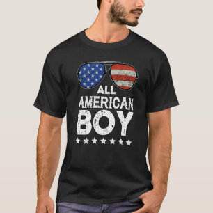 Camiseta Todos os americanos 4 de julho Meninos e óculos de