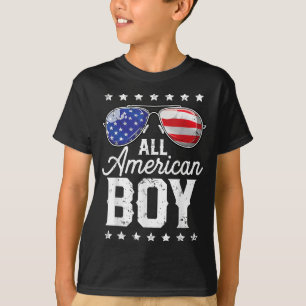 Camiseta Todos os americanos 4 de julho Meninos e óculos de