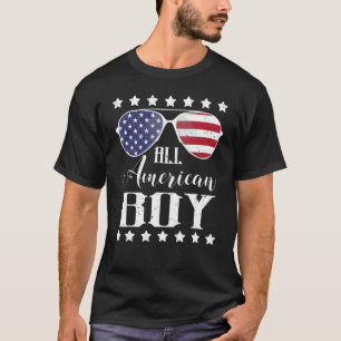 Camiseta Todos os americanos 4 de julho Meninos e óculos de