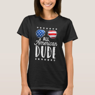 Camiseta Todos Os Americanos 4 De Julho Meninos Miúdos Ócul