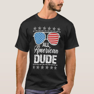 Camiseta Todos Os Americanos 4 De Julho Meninos Miúdos Ócul