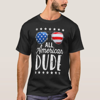 Camiseta Todos Os Americanos 4 De Julho Meninos Miúdos Ócul