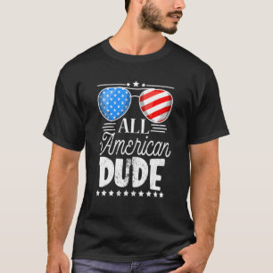 Camiseta Todos Os Americanos 4 De Julho Meninos Miúdos Ócul