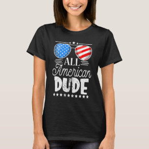 Camiseta Todos os americanos 4 de julho Meninos Óculos de s