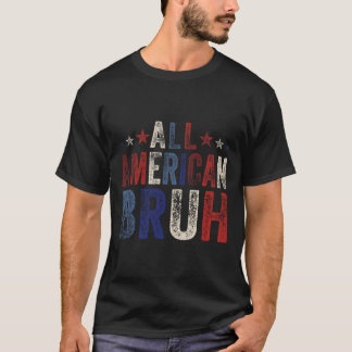 Camiseta Todos Os Americanos Bruh 4 De Julho Meninos Patrió