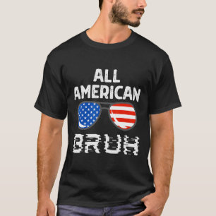 Camiseta Todos Os Americanos Bruh 4 De Julho Meninos Patrió