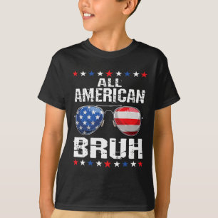 Camiseta Todos Os Americanos Bruh 4 De Julho Meninos Patrió