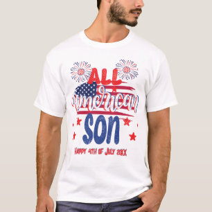 Camiseta Todos os americanos, Son Red White e Blue 4 de jul