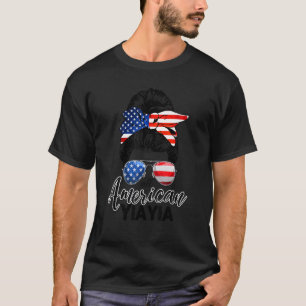 Camiseta Todos os americanos Yiayia Usa Sinalizador Messy B