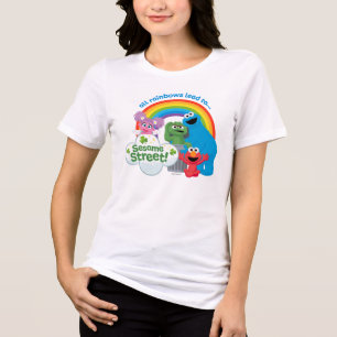 Camiseta Todos os arco-íris levam à Rua Sésamo