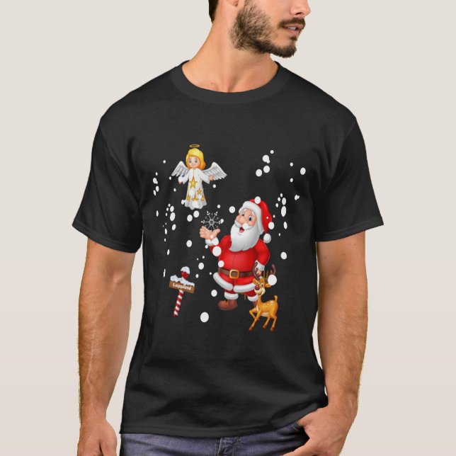 Camiseta Todos os caracteres de Natal juntos (Frente)
