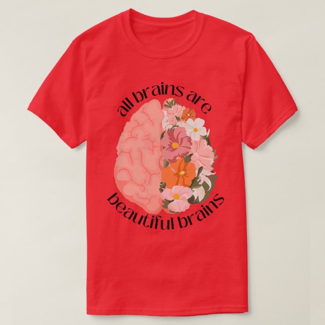 Camiseta Todos os cérebros são lindos (Frente do Design)
