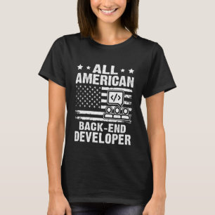 Camiseta Todos os desenvolvedores de back-end americanos